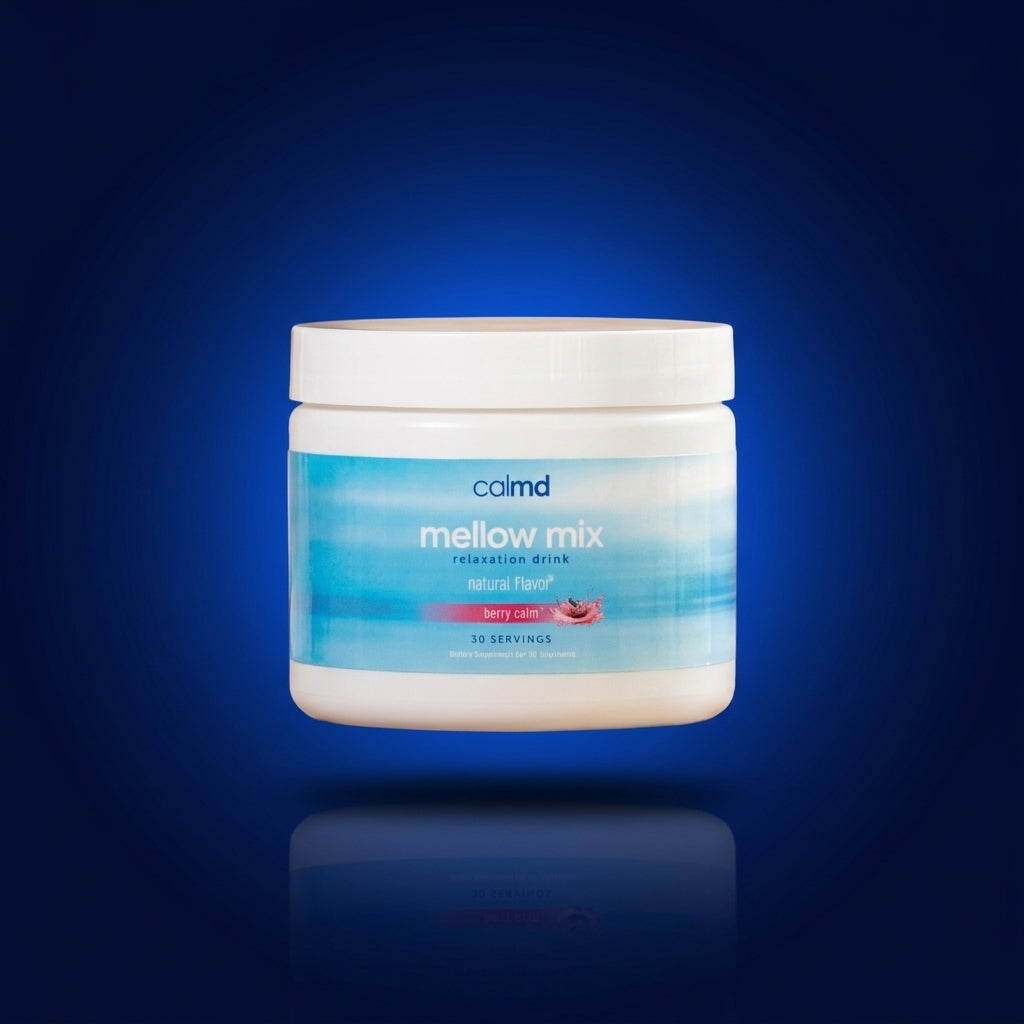 Calmd Mellow Mix on a blue gradient
